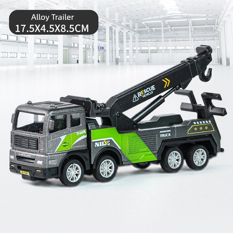 Детский набор инженерной техники из сплава Экскаватор Развивающие игрушки для мальчиков 2-4 лет 6 Кран Каток Бетономешалка