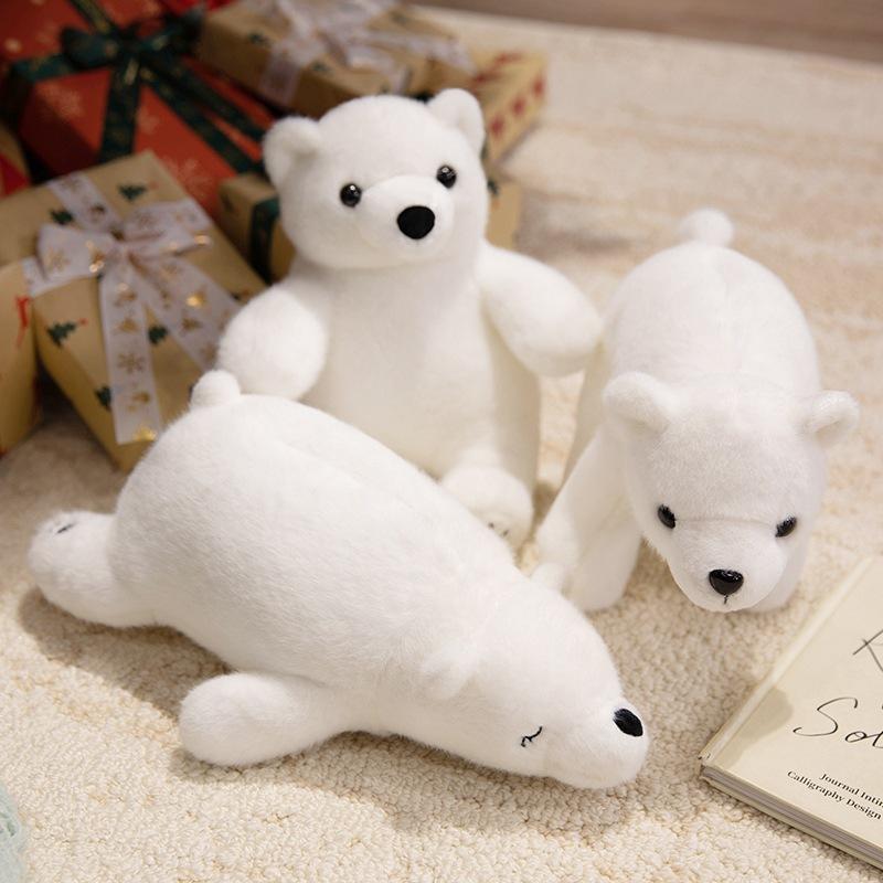Luminous Polar Bear Pillow Plush Toy Doll White Polar Bear Doll Children's Muppet Doll