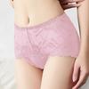 Women Mid-High Waist Panties Lace Panties Ladies Sexy Transparent Large Size Hip Briefs