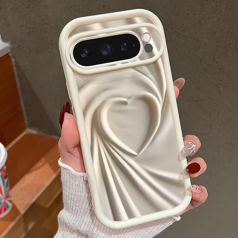 Мягкий ТПУ чехол для телефона Google Pixel 10 9 8 7 Pro Pixel 9 10 Pro XL 7A 8A 9A Креативный узор с сердечками Ударопрочный силиконовый чехол