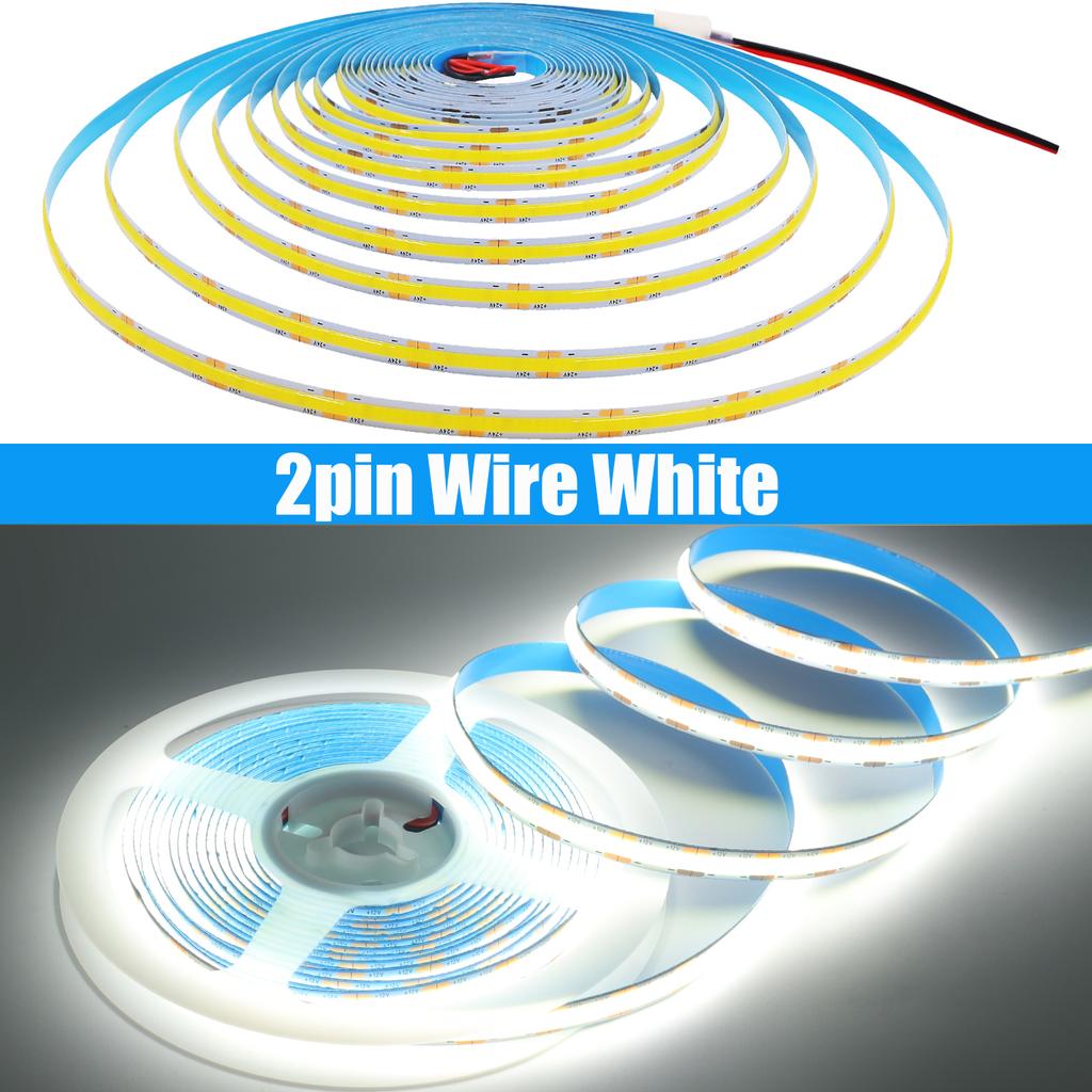 12V 24V COB LED Strip Light 320 528LEDs/M Flexible LED Tape Ribbon 3000K 4000K 6000K High Density Linear Lighting 0.5M 1M 5M 10M