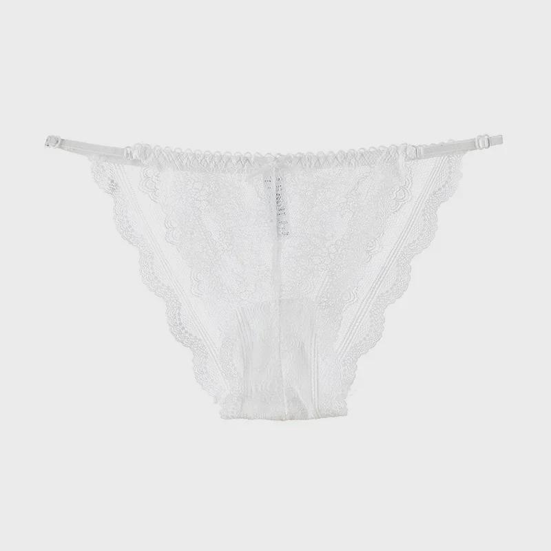 Women's Seamless Low-Waist Ultra-Thin Lace Briefs with Sexy Thin Straps