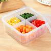 Storage Box Household Onion Ginger Garlic Fresh-keeping Box Kitchen Refrigerator Fruit Food Fresh-keeping Drain Box Square Seal