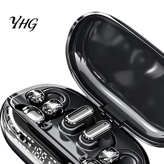 Emergency Power Bank Earbuds 3-in-1 Wireless with Chargeable Case, 3 Pairs Interchangeable Clip/in-Ear/Sleep for Commuting Headphones, APP EQ,