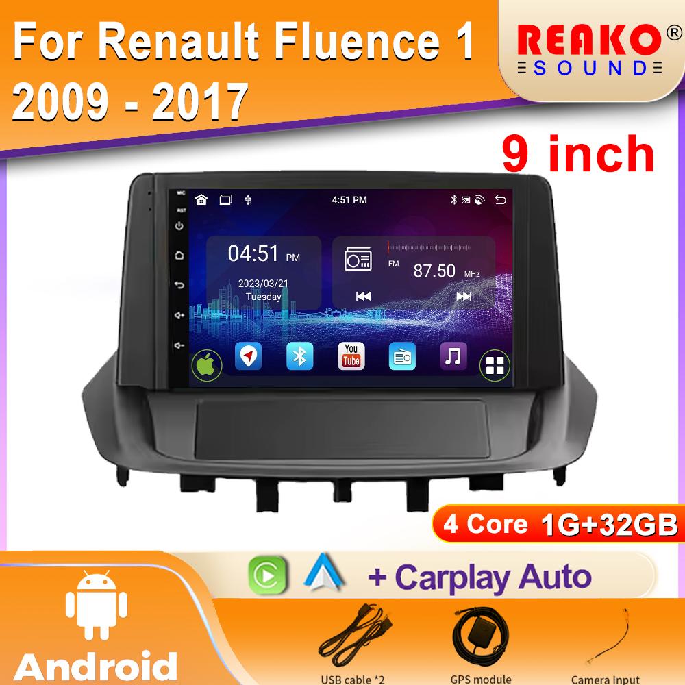 Автомобильное радио Carplay для Renault Fluence 1 2009 - 2017 Навигация GPS Android Auto Bluetooth Стерео Экран Головное устройство 2din WiFi