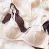 Women Ice Silk Comfort Underwear Sexy Small Breast Push Up Bra Set Detachable Padding Thin Cup Brassiere Intimates Panties Set