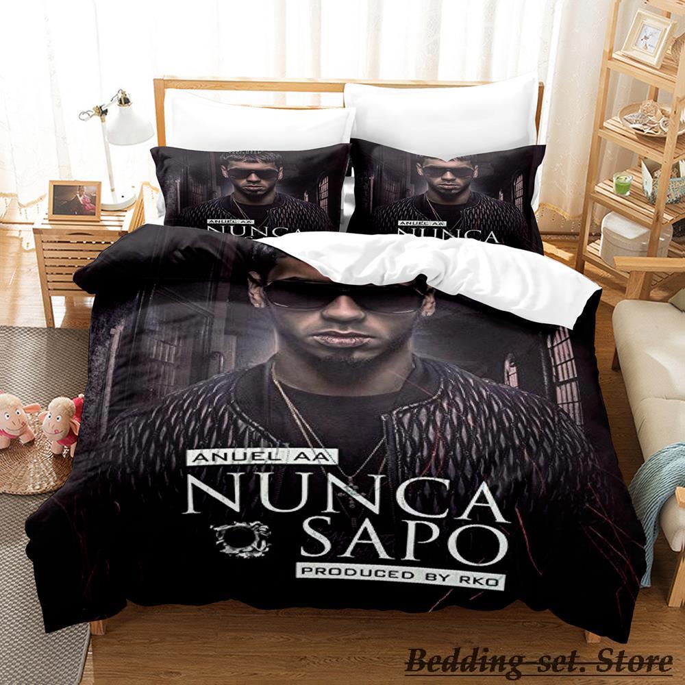 Anuel Aa Real Hasta La Bedding Set Single Twin Full Queen King Size Bed Set Aldult Kid Bedroom Duvetcover Sets Parure De Lit