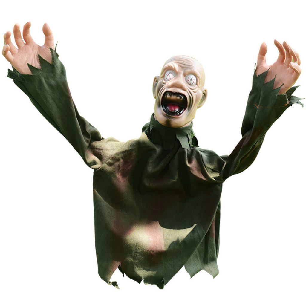 Halloween Horror Decoration Floor Plugs Large And Small Swinging New Voice-controlled Decoration Scary Props