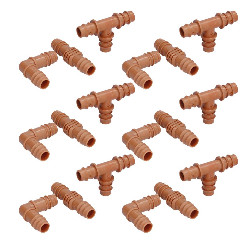 Комплект фитингов для ирригации, 18 шт., коричневый соединитель для воды с колючками для труб диаметром 16 мм