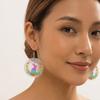 Acrylic Bunny Pendant Earrings Flower Easter Egg Dangle Earrings Easter Egg Earrings  Gifts