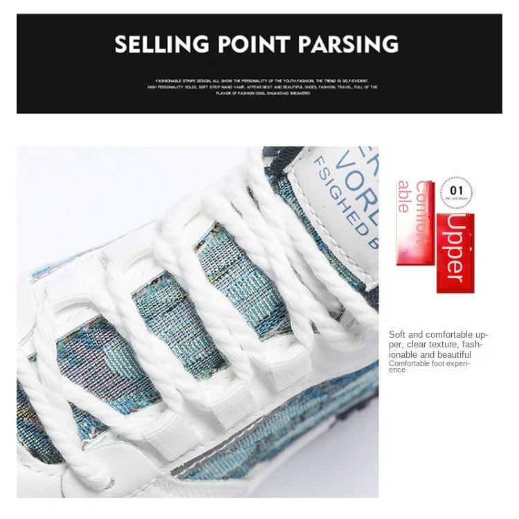 Весенняя мужская обувь. Дышащие парусиновые туфли с высоким берцем. Мужские трендовые универсальные маленькие белые туфли. Спортивные повседневные туфли на толстой подошве.