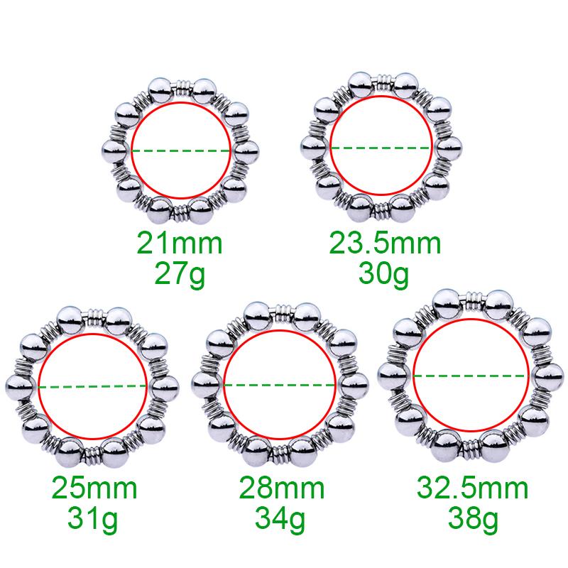 Новые 10 бусин из нержавеющей стали, кольцо на член, металлический пенис, секс-игрушки, товары для взрослых, мужчин, геев, мужское стопорное кольцо, удлинение яичек