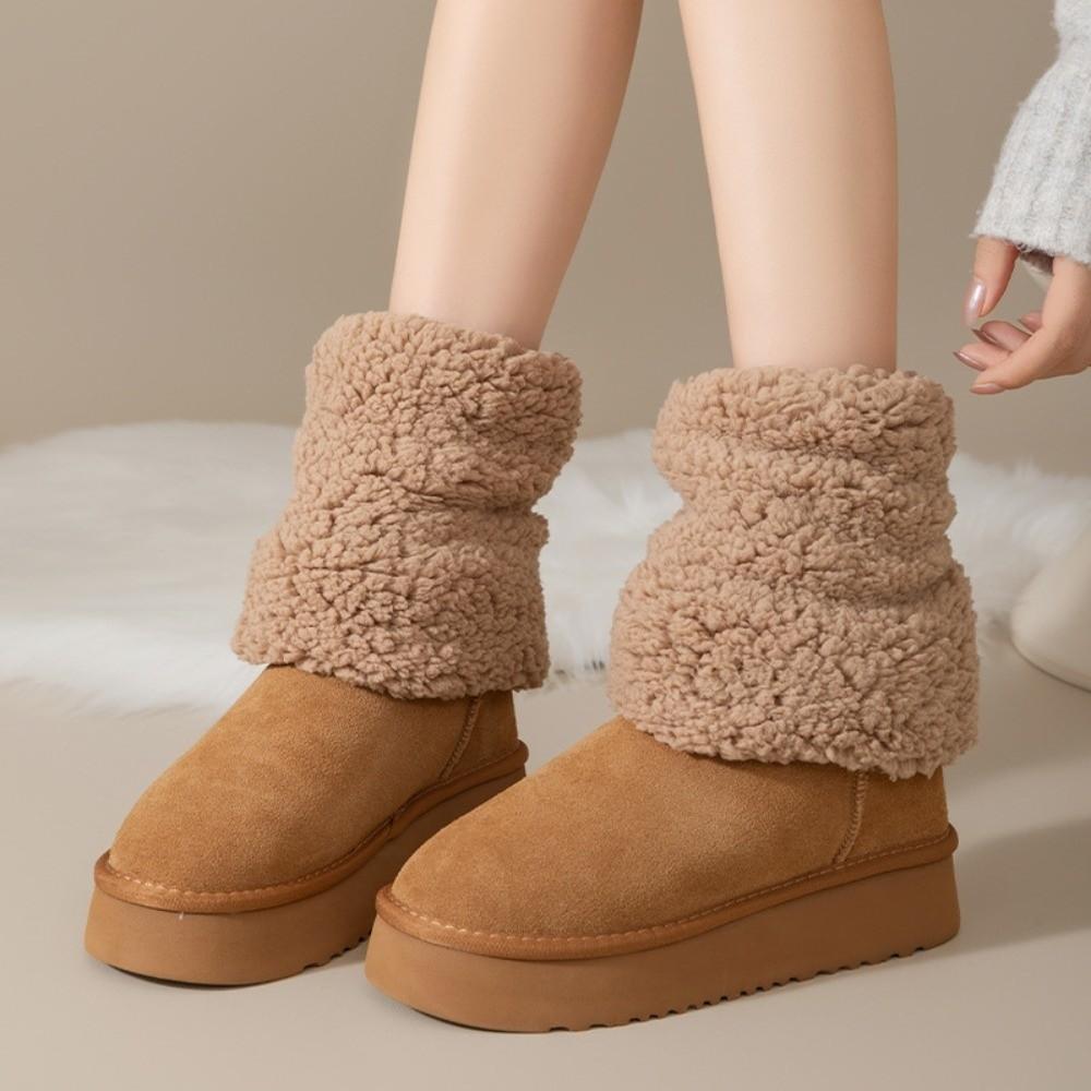20cm Furry Leg Warmers Japanese Style Warm Knee Sleeve Lolita Boots Cover Autumn/Winter