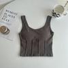New Pure and Sexy Round Neck Camisole for Women Short and Fitted