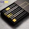WIKHOSTAR 5 Pairs Chopsticks Reusable Chopsticks Non Slip Unique Chopsticks By 5 People Dinnerware
