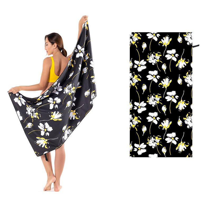 Принтованное быстросохнущее банное полотенце Пляжное полотенце не прилипает к песку