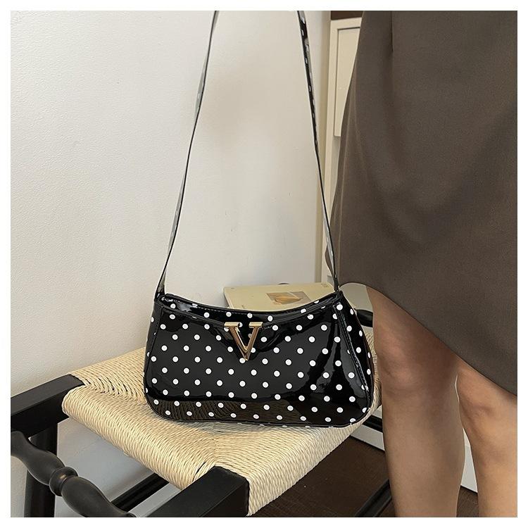 Polka Dot Bag Women's Commuting Underarm Bag Fashion Simple Niche Design Single Shoulder Small Square Bag