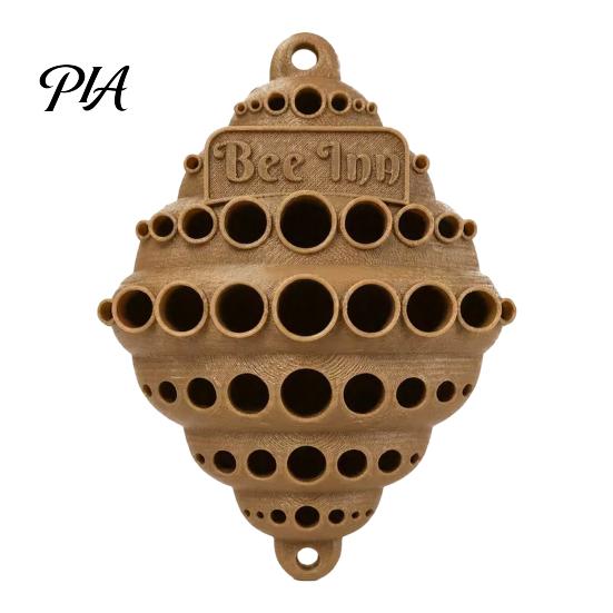 Garden Fence Bee House Wall-Mounted House, Outdoor Pollinator Shelter, Honeycomb Design for Plastic Hotel Solitary Bees, Decor Weather Resistant