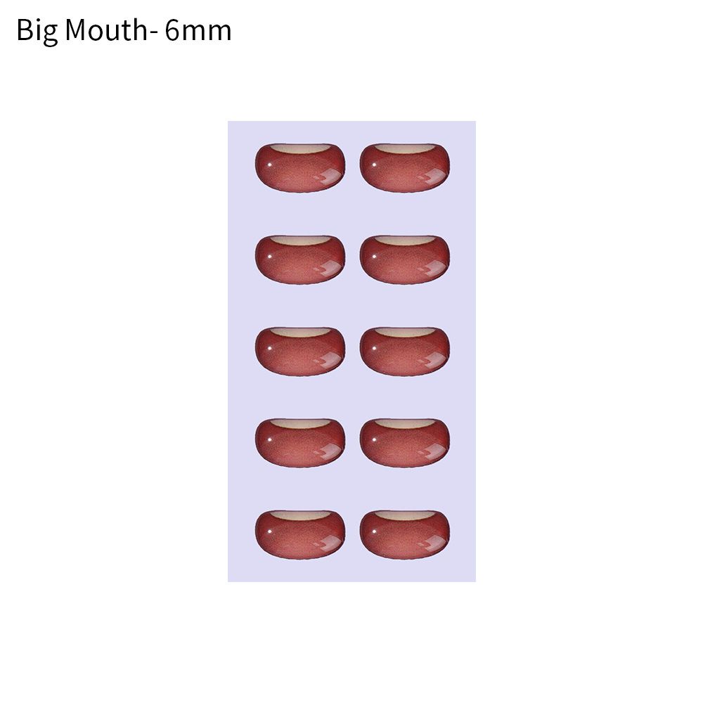 Glass crystal cute Anime Figurine Doll Cartoon Mouth Stickers MouthChips Paper Face Organ Paster