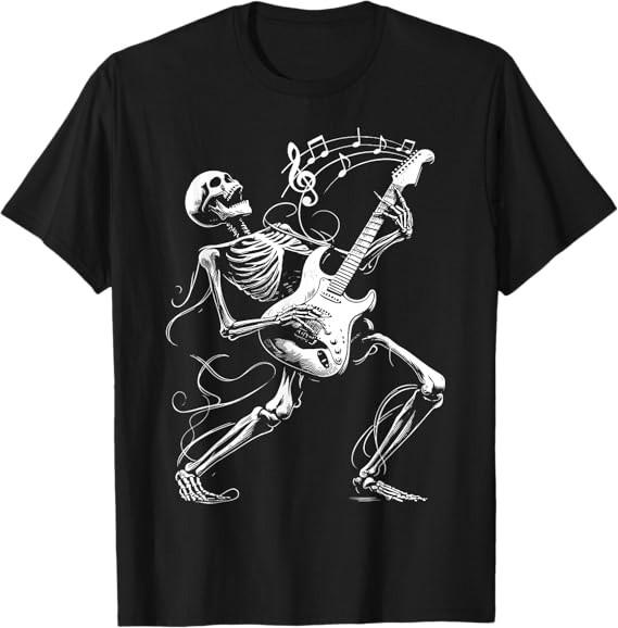 Skeleton Playing Guitar unisex T-Shirt