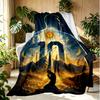 Lionel Messi Pattern Blanket for Home Decoration, Bed, Sofa, Car Travel, Camping, Suitable for All Seasons, Birthday Christmas Gift