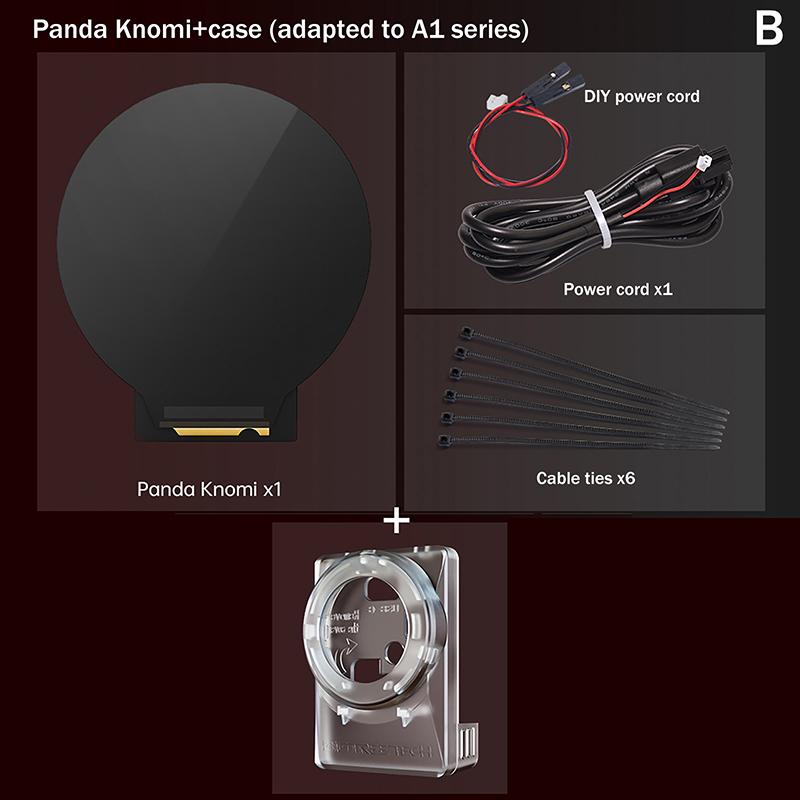 Дисплей прогресса 3D-печати Panda Knomi Для принтеров A1 X1 P1 Статус принтера Обновления в реальном времени Настраиваемый интерфейс Обновление по воздуху (OTA)