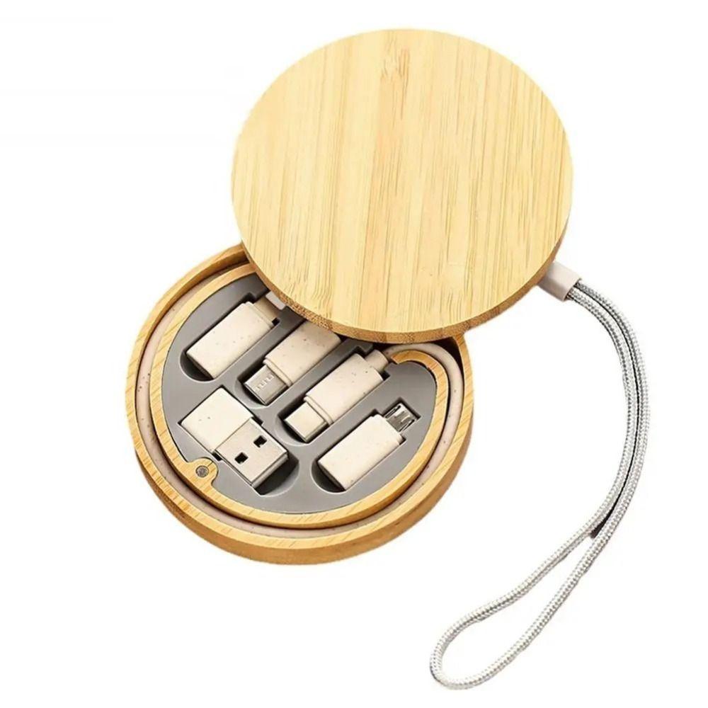 60W Power Six-in-One Charging Cable Travel Case USB Adapter Kit Type-C Cable  Device Charging