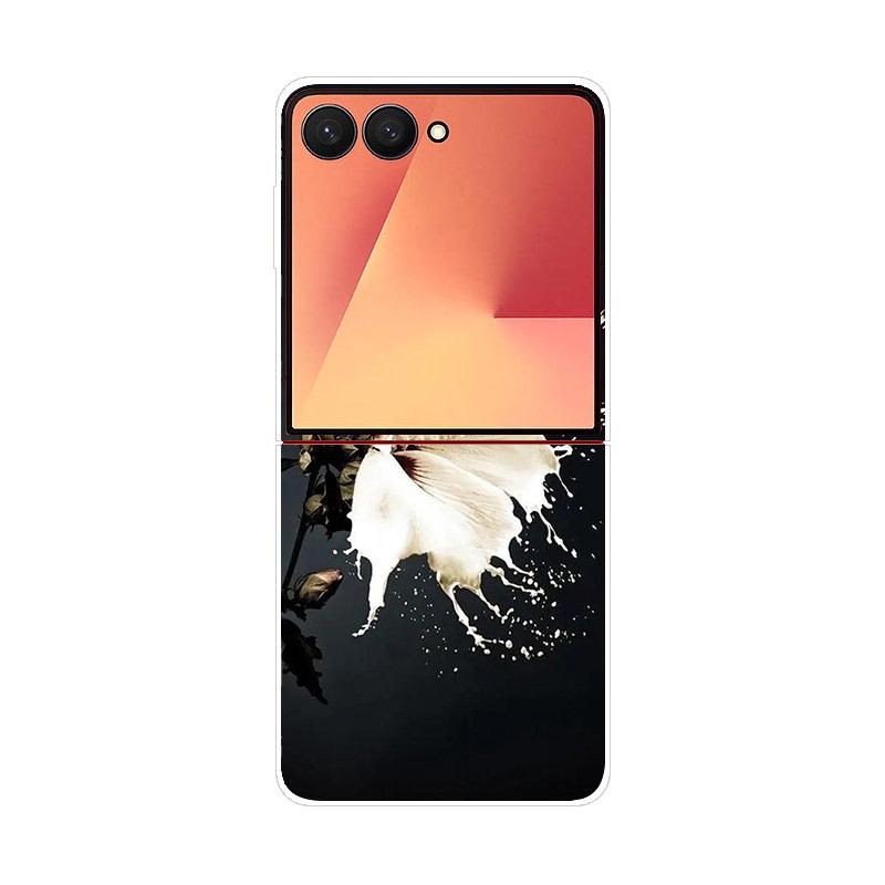 Роскошный прозрачный чехол для телефона Samsung Galaxy Z Flip 7, жесткая складная крышка из поликарбоната для Galaxy Z Flip7, противоударный чехол Capa Fundas