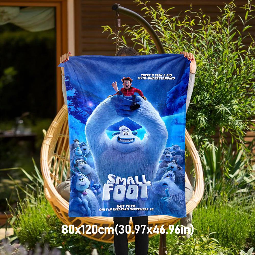 1pc small foot Outdoor Flannel Blanket Soft Plush Decor for Picnics, camping,Bedroom, Playroom, or Lunch Break, Perfect Gift