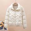 2024 осень и зима легкий пуховик женский короткий воротник-стойка куртка хлеб модная, простая и тонкая, теплая зимняя куртка прилив