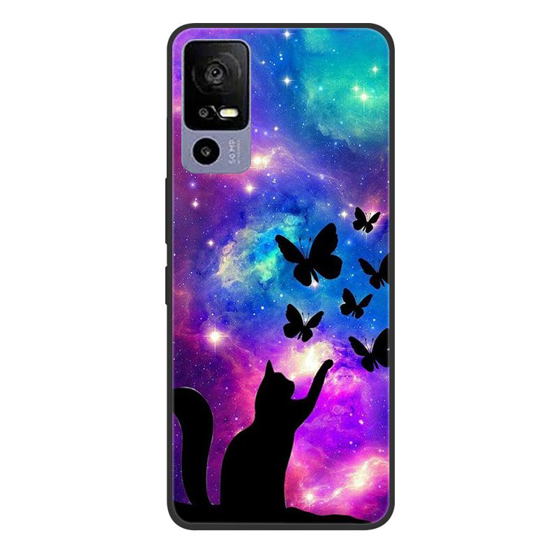 For TCL 40R 5G T771A Case Painted Soft Black Silicone Bumper Phone Cover for TCL 40 R 5G 6.6" Case TCL40R 40R Etui Coque Fundas