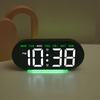 LED Alarm Clock with Large Screen Easy-to-Read Temperature Display Dimming 12/24h Bedroom Desk Clock