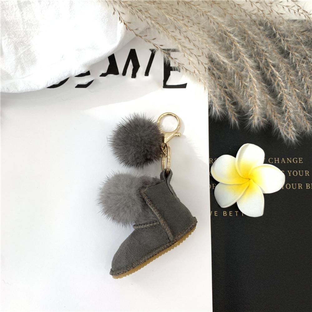 Зимние сапоги из норки, кукольная подвеска в форме туфель, брелок для ключей в виде мини-ботинка, украшение для ключей