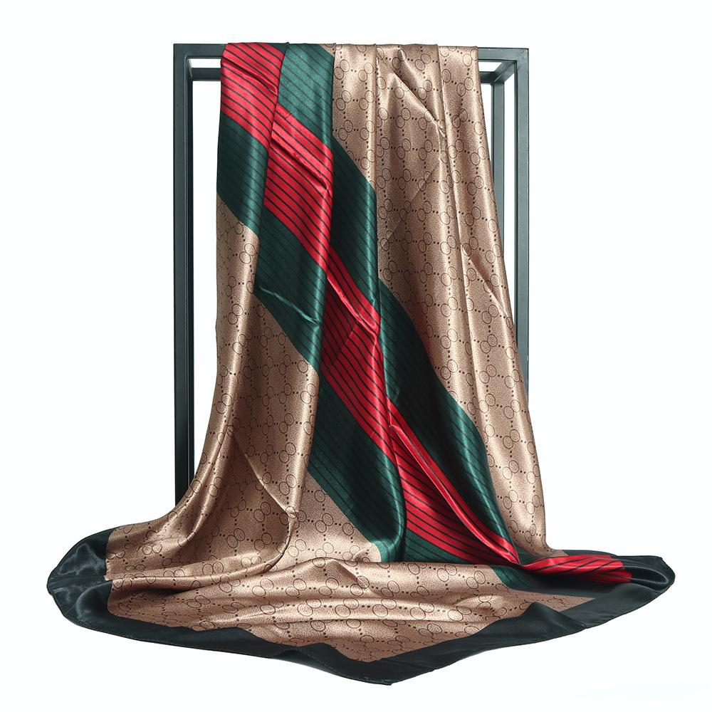 High-quality Luxurious Silk Scarves Headband Scarfs Neck Scarf For Women Chain Silk Scarf Women's Decorative Shawl