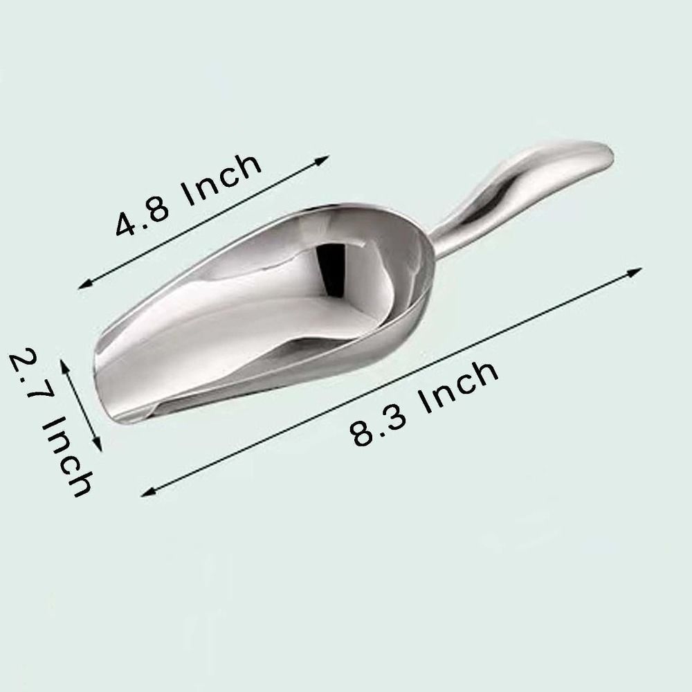 Нержавеющая сталь металлический совок для льда 8,3 дюйма бытовой пищевой лопатка рукоятка для льда ресторан