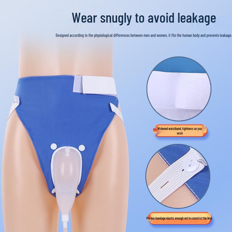 Silicone Urine Collector for Urinary Incontinence with Catheter, Anti-Leak, Suitable for Men and Women, Ideal for Bedridden or Paralyzed Care.