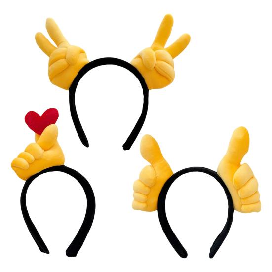Косплей Повязка на голову Мультяшный Дизайн Сердца Поза Большого Пальца Девушка Ободок для волос Легкая Универсальная Повязка для волос Аксессуар для волос
