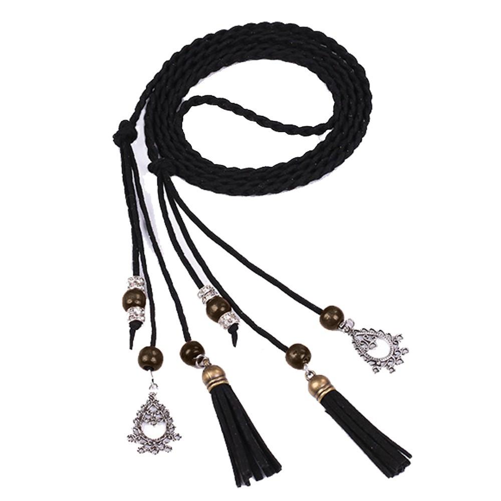 Women Fashion Folk-Custom Tassel Pendant Waist Belt