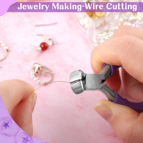 SPEEDWOX Small End Cutting Nippers, Perfect for Crafts, Handmade, and More! Features a Spring-Loaded Spring for Cutting, Nail Processing, and Miniatur