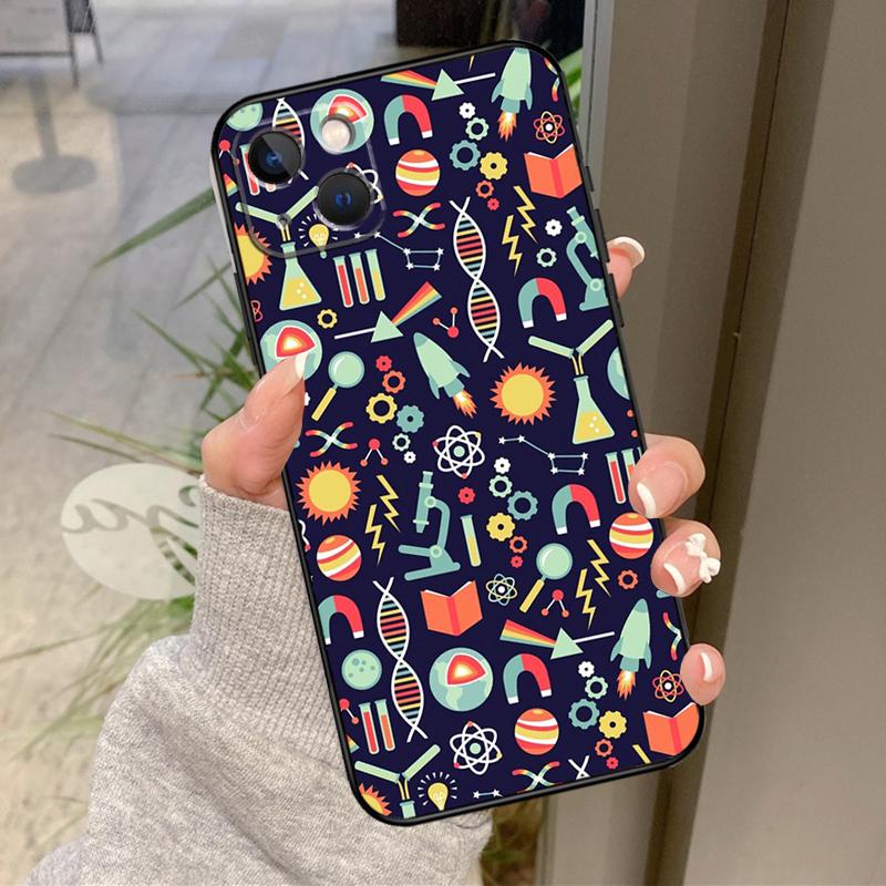 Научный биологический лабораторный чехол для iPhone 17 Pro Max 16 15 13 12 11 14 Pro Max Plus 13 12 Mini 16e 17 Air Задняя крышка