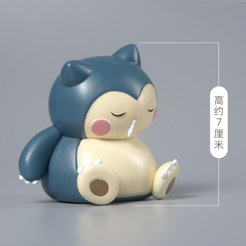 Pokemon Sleeping Figure Psyduck Snorlax, Cute 6-7cm Action Model, Collectible Desk Decor Toy Gift for Fans