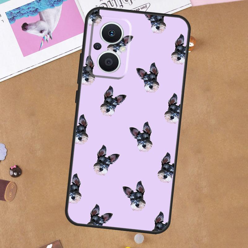 Schnauzer Puppy Dog For OPPO Reno 11F 12F 13F 14F 10 11 12 13 14 Pro 7 8 Lite 8T OPPO Find X5 X6 X8 X9 Pro Case