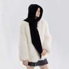 New Pullover Integrated Warm Knitted Wool Scarf Scarf Autumn and Winter Hooded Scarf Women's Outer Wear