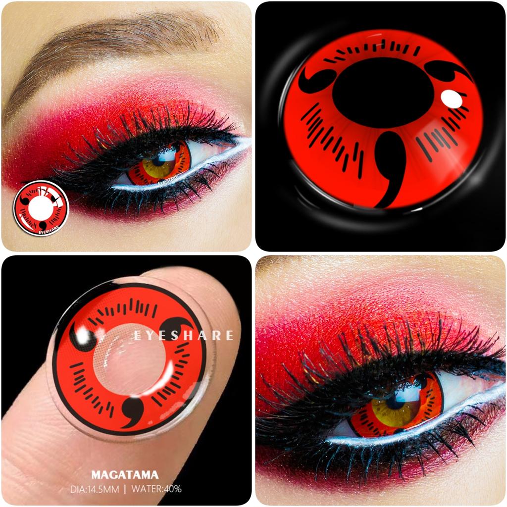 Eyeshare Цветные контактные линзы для косплея для глаз Ayy Series Контактный макияж Sharingan Beauty Красные контактные линзы Косметические цветные линзы для глаз