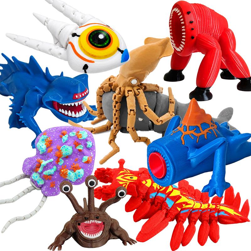 Новая 3D-печатная фигурка морского монстра Блуп Гран Маха, модель, шарнирная, декоративная фигурка существа, коллекционная фигурка, рождественский подарок