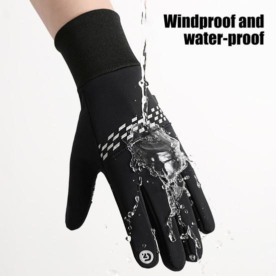 1 пара термоперчаток для велоспорта, водонепроницаемые, ветрозащитные, зимние, с сенсорным экраном, нескользящие, с силиконовой накладкой, с флисовой подкладкой, теплые перчатки для катания на лыжах, бега, походов