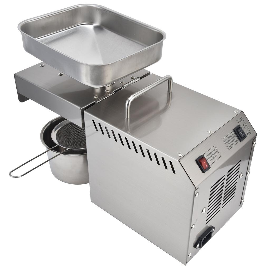 Automatic Oil Press Stainless Steel Cereals Hot Cold Oil Expeller Commercial Household ProcessorUS