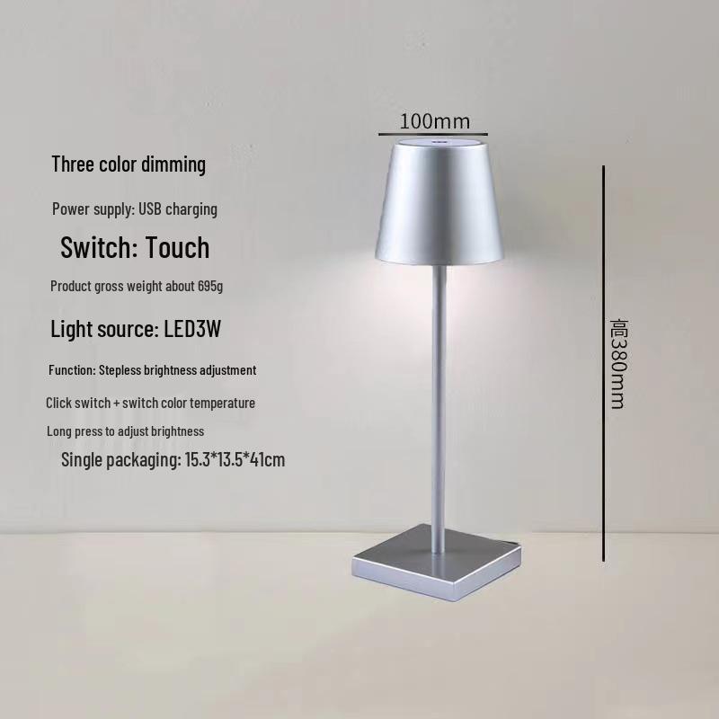 USB Rechargeable LED Table Lamp: Touch-Control Night Light for Outdoor & Indoor Atmosphere