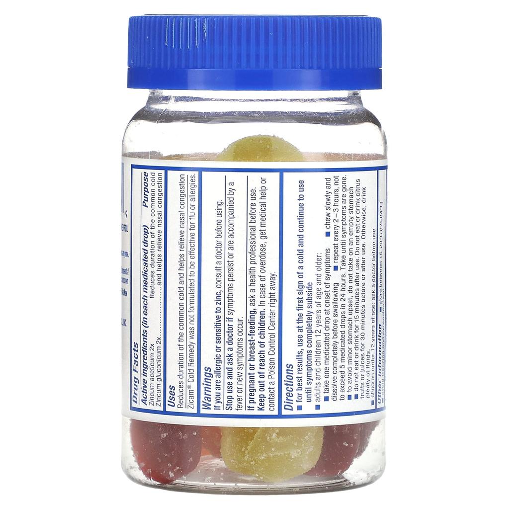 Cold Remedy, Medicated Fruit Drop, Assorted Fruit , 25 Drops