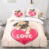 Pug Dog Duvet Cover King Queen Size Funny Pet Puppy Bedding Set For Kids Teens Adults Animal Cute Expression 2/3pcs Quilt Cover